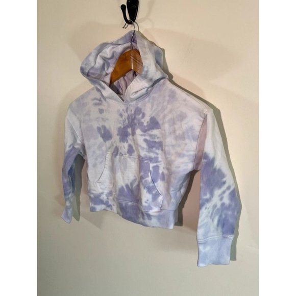 Girls Blue Tie Dye Oshkosh B’gosh hooded Cropped Sweatshirt Size 6x - Picture 4 of 6